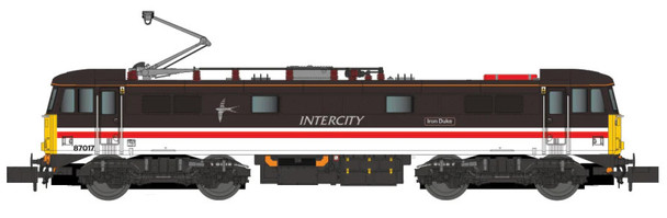 Dapol N Gauge Class 87 017 'Iron Duke' BR Intercity Swallow Model Railway Electric Locomotive DCC Fitted 2D-087-002D