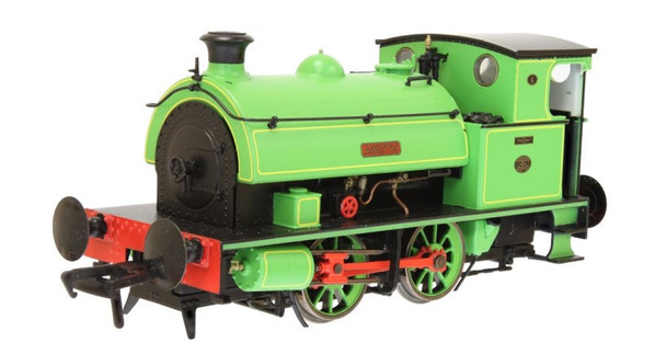 Dapol OO Gauge HL 0-4-0 4 'Asbestos' Green Lined Yellow DCC Sound Model Railway Steam Locomotive 4S-024-001S