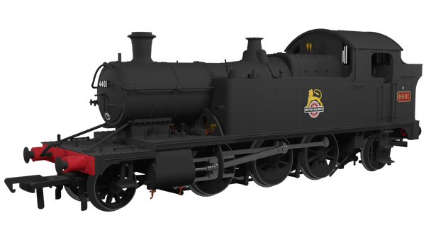 Rapido Trains OO Gauge 44xx 4401 British Railways Plain Black Early Crest  Model Railway Steam Locomotive DCC Sound 951508