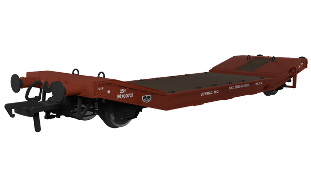 Rapido Trains OO Gauge 25t Lowmac Wagon BR(M) BrownModel Railway Wagon  929005