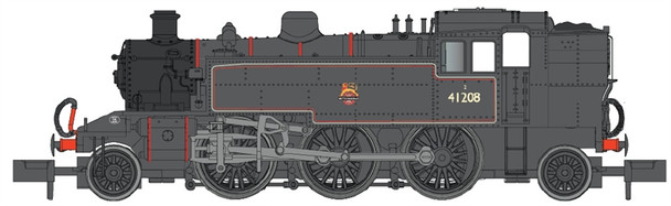 Dapol N Gauge Class 2MT Ivatt 41277 BR Black Early Emblem DCC Ready Model Railway Steam Locomotive 2S-015-007