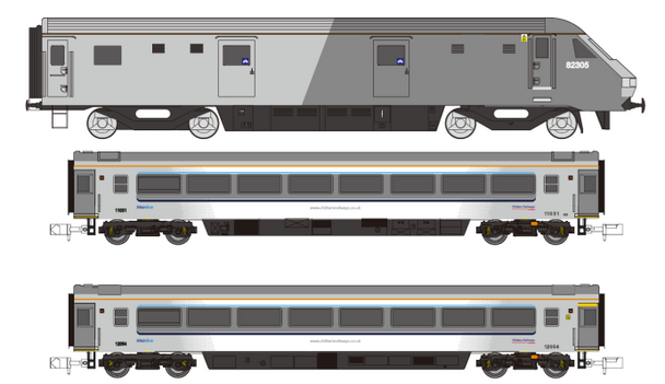 Dapol N Gauge Chiltern Railways 8pc Coach Set w DVT  DCC Ready 2D-017-101