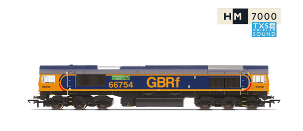 Hornby OO Gauge GBRf, Class 66, Co-Co, 754 'Northampton Saints' - Era 11 (Sound Fitted) R30353TXS