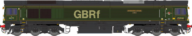 Dapol N Gauge Class 66 GBRf/BR Lined Green 66779 'Evening Star' 2D-066-007