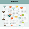 Digital | Monsieur Calendar Cards