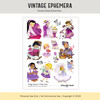 Digital | Purple Dress Mini Vintage Die-Cuts