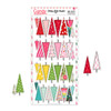 Bring playful holiday charm to your projects with these festive Christmas tree punch-outs, featuring a simple triangle tree shape with a stem trunk and stitched detail. Designed in a bright, rainbow-inspired palette—including red, hot pink, pink, yellow, green, teal, and mint—these trees are perfect for scrapbooking, card making, junk journaling, gift tags, and more.