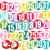 Bring a bold pop of color and retro charm to your holiday crafts with these 2-inch funky circle numbers! Perfect for December Daily albums, advent calendars, gift tags, and scrapbook layouts, this vibrant set includes numbers 1 through 31 plus two vintage Santa Claus extras. Each number is printed on sturdy 80 lb cardstock and features a playful mix of colors like hot pink, lime green, teal, and purple, all designed to stand out with a fun, funky twist. These acid-free embellishments are made in the USA and come neatly packaged for easy storage or gifting.