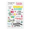 Add a burst of festive fun to your scrapbook pages, gift tags, journals, and holiday crafts with this fun, festive, and colorful Christmas word ephemera sticker set! Featuring a playful mix of seasonal phrases in a variety of bright colors and whimsical fonts, these clear stickers instantly bring warmth and joy to any creative project. Whether you're capturing memories or adding flair to your Christmas cards, these high-quality stickers are both eye-catching and easy to use. Designed to be acid-free and safe for long-term projects, this USA-made sticker sheet is perfect for crafters who love to celebrate the season in style.