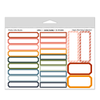 Add a warm, seasonal touch to your projects with these beautifully designed label stickers in rich fall-inspired colors. Featuring shades of Rust, Terracotta, Peach, Golden, Dark Forest Green, Olive Green, Blueberry Blue, and Navy, these versatile labels are perfect for scrapbooking, journals, planners, handmade cards, gift tags, and other paper crafts.