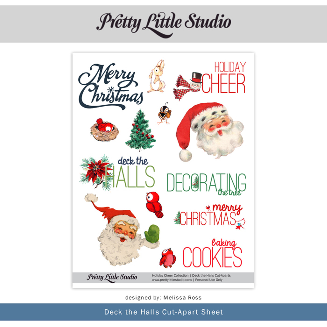 Holiday Stickers & Labels Deck The Halls