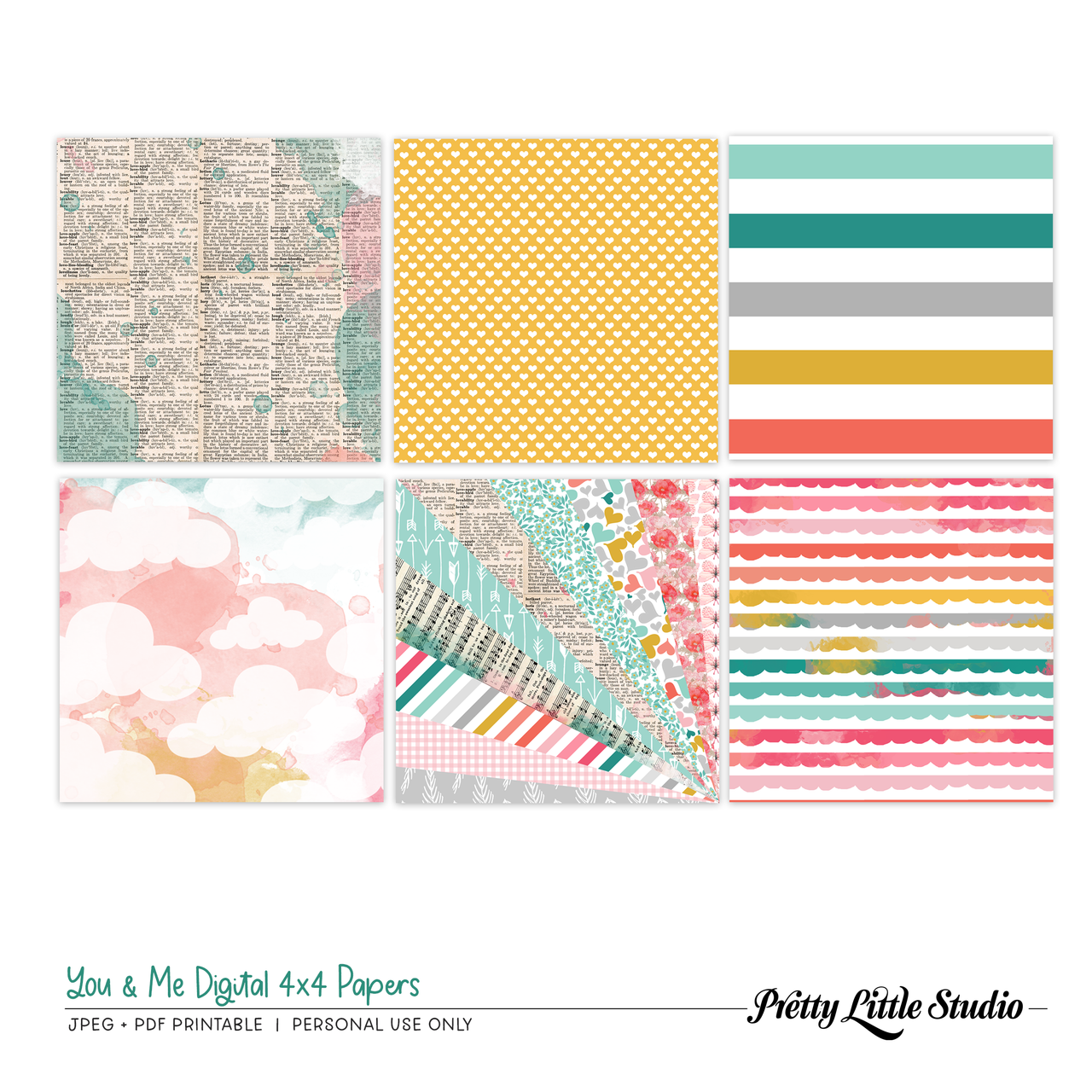 Instant Download Pretty Paper Pack No. 51 - 2 Gorgeous Papers - Printable  Digital Sheets , Digital Paper - Scrapbook paper