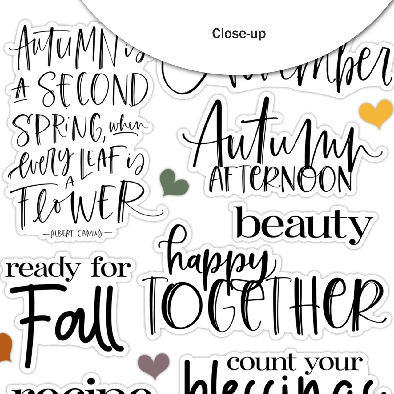 Die-Cuts  Autumn Afternoon Words - Pretty Little Studio