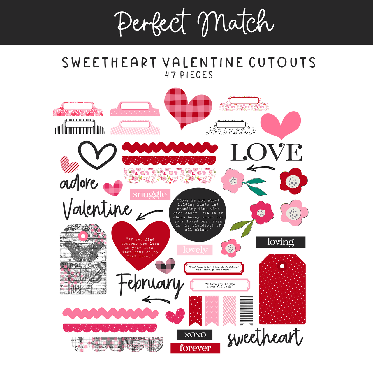 Digital  Perfect Match Valentine KIT - Pretty Little Studio