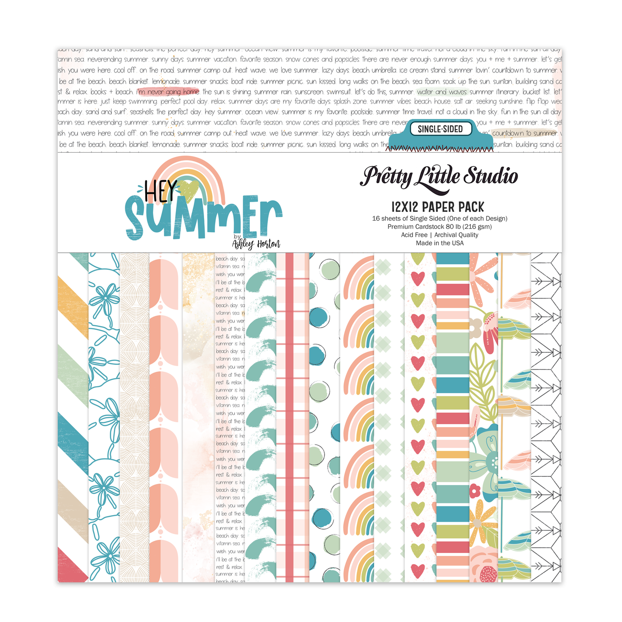 Paper Pack | Hey Summer 12x12 (Single-Sided)