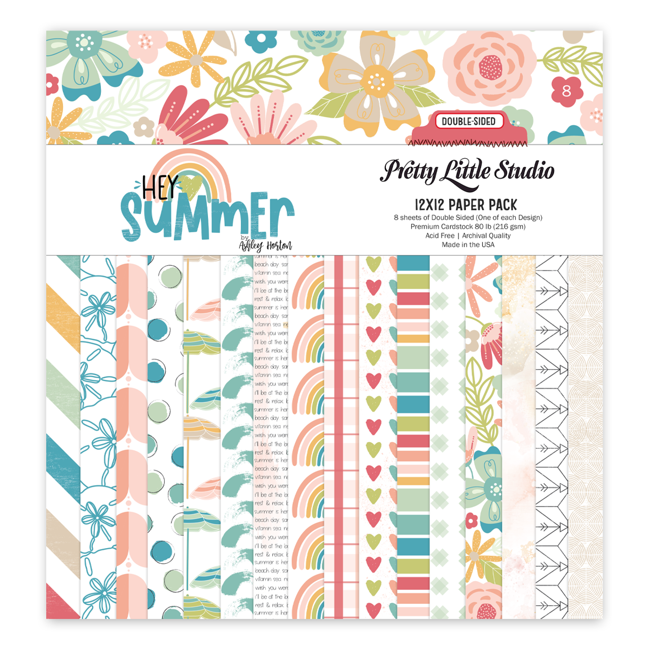 PRETTY LITTLE STUDIO Paper Pack  Hey Summer 4x6 (single-sided