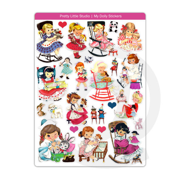stickers stella vintage pretty little studio