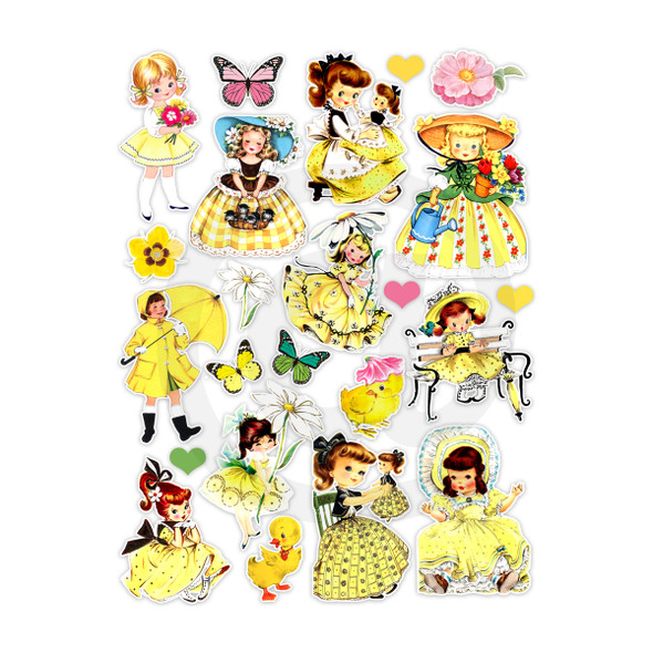 Die-cuts | Yellow Dress (pack)