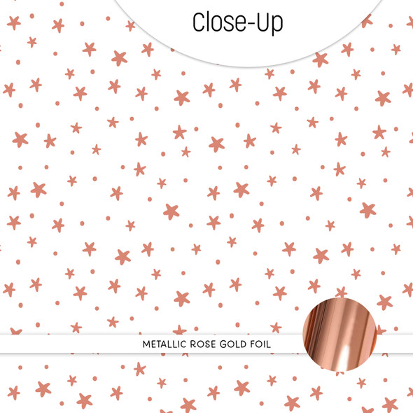 Metallic Clear | Sparkling Lights | Rose Gold 8x8