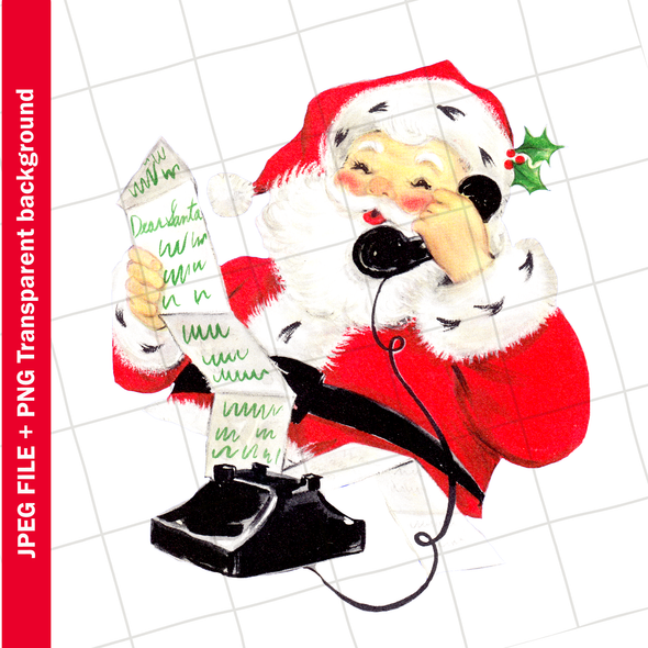 Digital Vintage Clipart | Santa #3