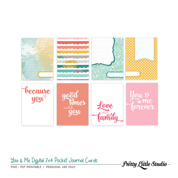 Digital | You & Me 3x4 Pocket Journal Cards