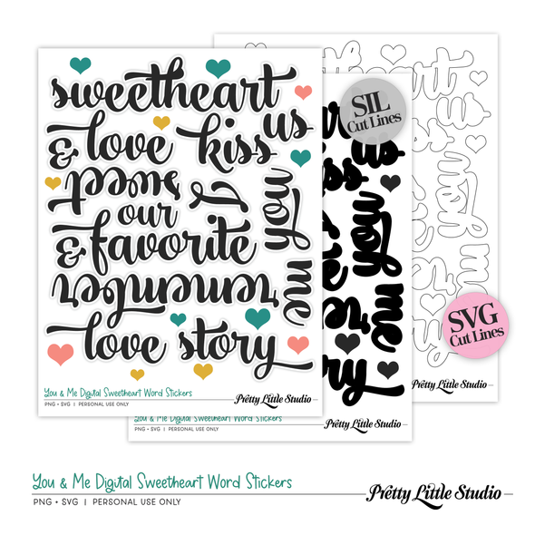 Digital | You & Me Sweetheart Stickers