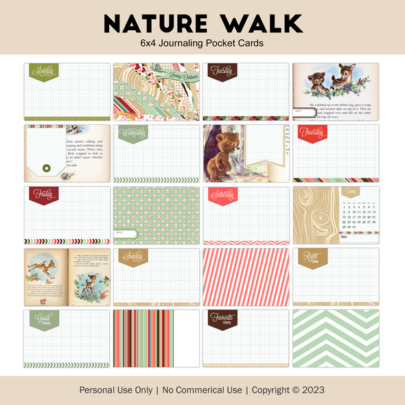 Digital | Nature Walk 6x4 Pocket Journal Cards