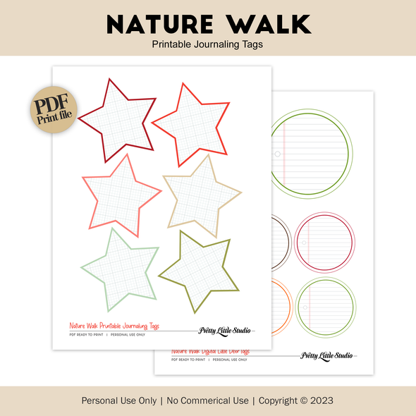 Printable | Nature Walk Journaling Tags