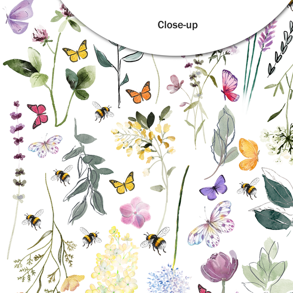 Clear | Wildflower Stems 8x8