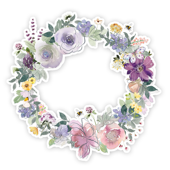 Wreath Die-Cut | Garden Rose 5"