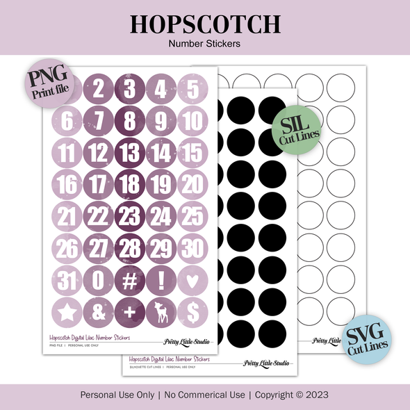 Digital | Hopscotch Number Stickers