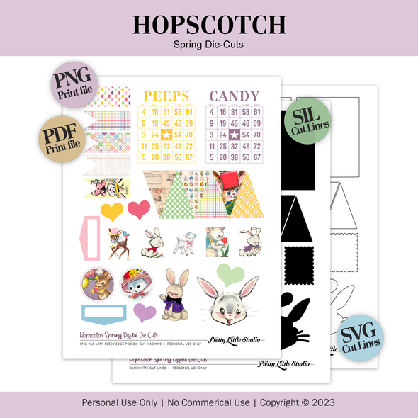 Digital | Hopscotch Spring  Die-Cuts