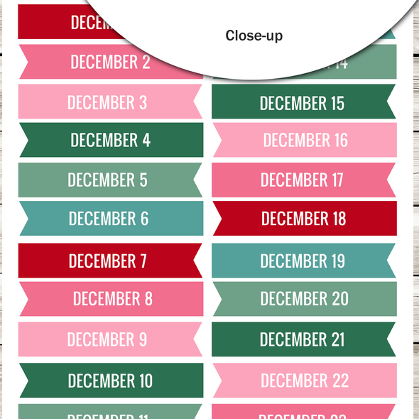 [PRE-ORDER] Cut-Aparts | December Days Word Flags