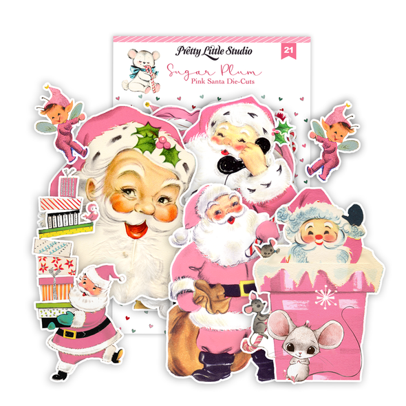 Die-Cuts | Pink Santa (large pack)