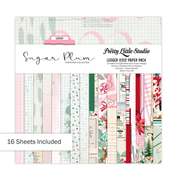 Paper Pack | Sugar Plum 12x12 LEDGER (single-sided)