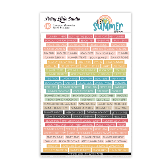 Stickers | Summer Memories Word | Color