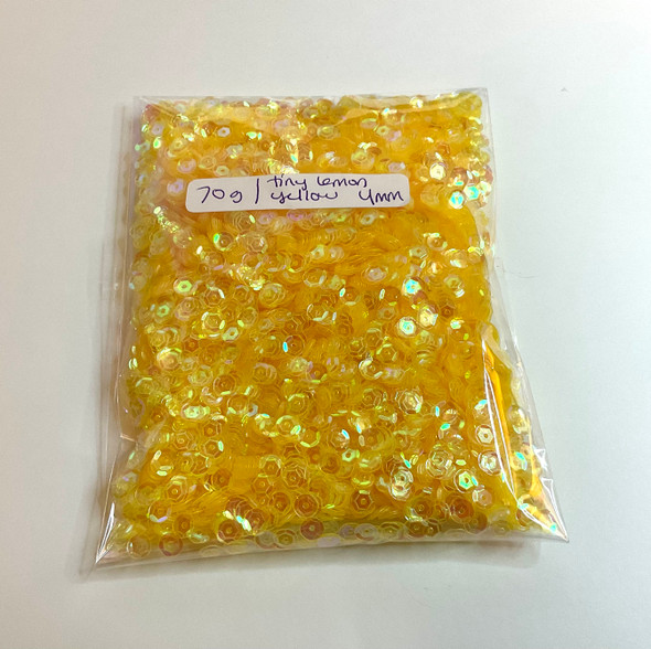 Bulk Sequins | Lemon Yellow (70 g)