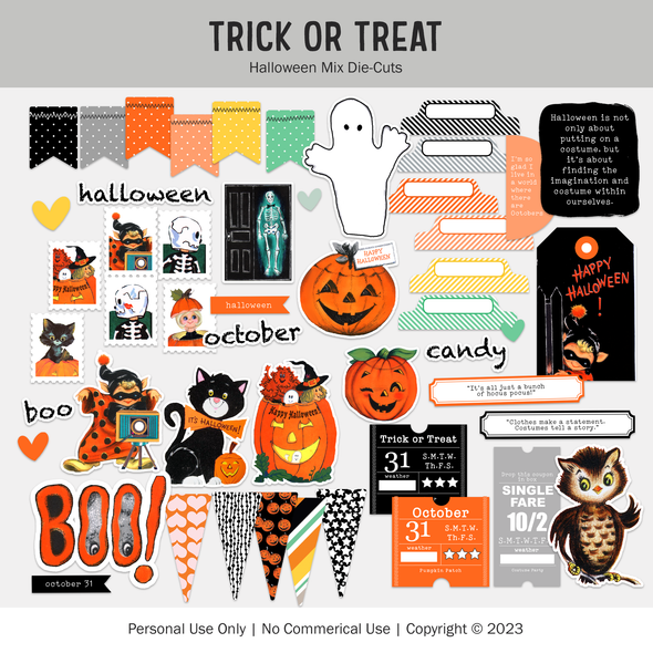 Digital | Trick or Treat Halloween Mix Die-Cuts