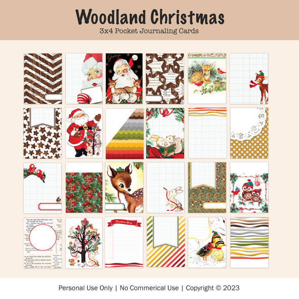 Digital | Woodland Christmas 3x4 Pocket Cards