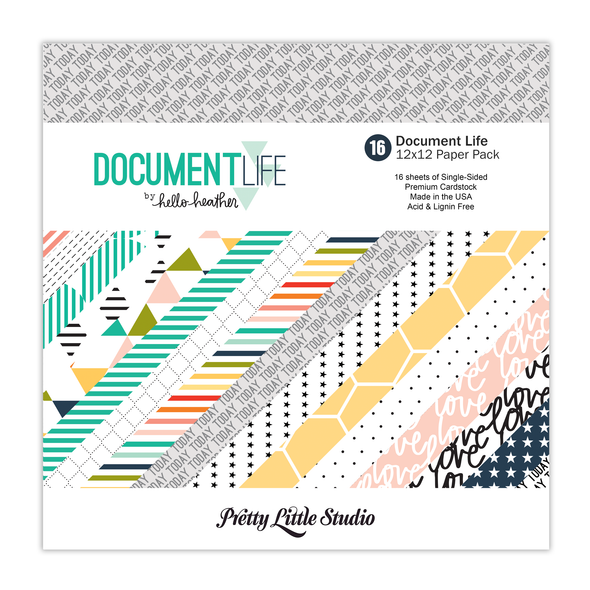 Paper Pack | Document Life 12x12 (16 single-sided)