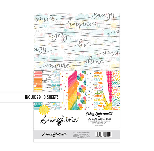 What a lovely idea! A clear transparency overlay for scrapbooking in rainbow colors would add a pop of color and fun to any scrapbook page. The clear overlay would allow the original design to show through, while the rainbow colors would add a playful and whimsical touch. Perfect for capturing summer memories, this overlay would be especially great for photos of beach trips, pool days, or outdoor adventures.