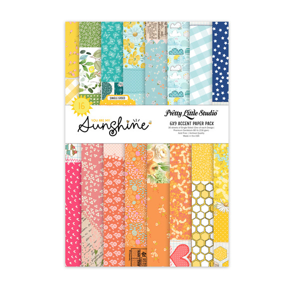 Sunshine 6x9 paper pack in rainbow colors