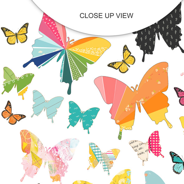 These brightly colored butterfly die-cuts are versatile and can add a pop of color and dimension to a variety of crafting projects such as paper crafts, scrapbooking, junk journals, planners, and more.