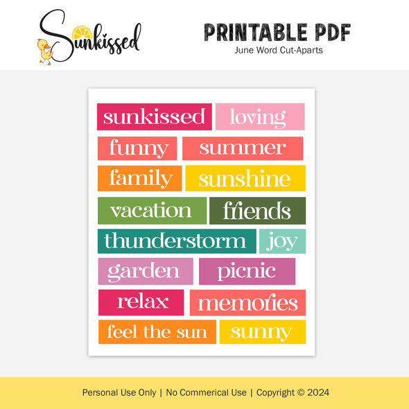 Printable | June Word