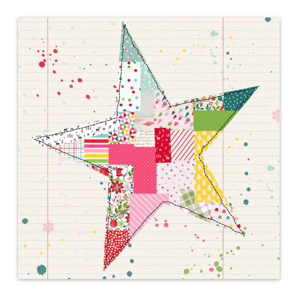 Christmas Star 12x12 Scrapbooking Paper