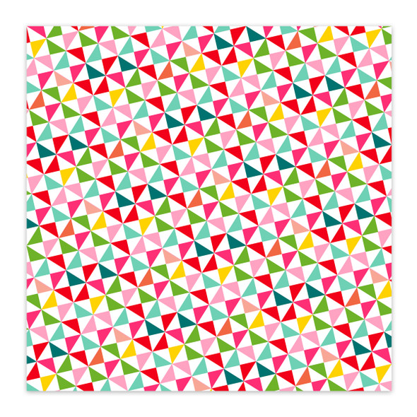 Colorful Pinwheel Triangle 12x12 Scrapbooking Paper