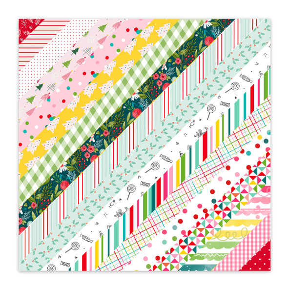 Decked in Ribbon 12x12 Scrapbooking Paper