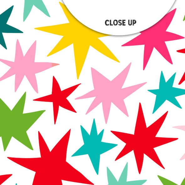 Funky Colorful Star 12x12 Scrapbooking Paper