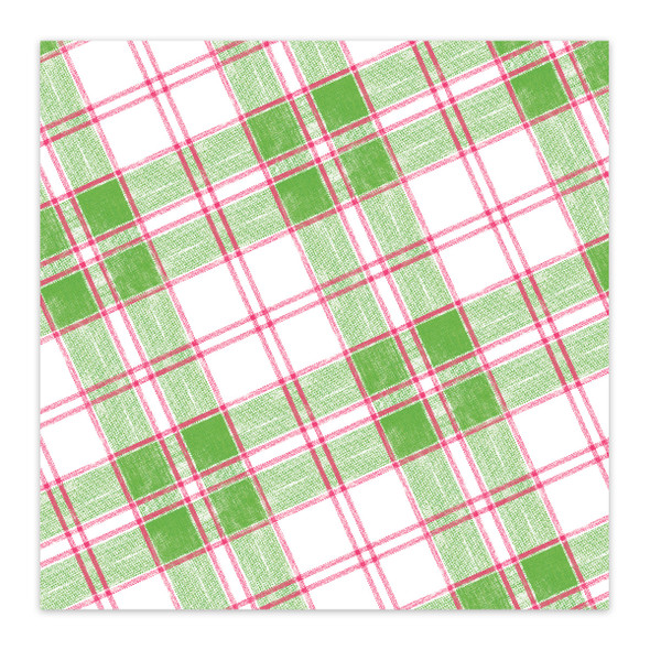 Paper | Plaid Stockings 12x12 (Single Sided)