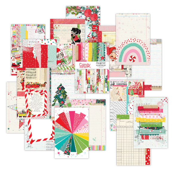 This paper pack includes sixteen 6" x 9" single sided sheets of cardstock. This paper can be used for scrapbooking, journaling, photo albums, card making, tags, and other paper crafting projects.